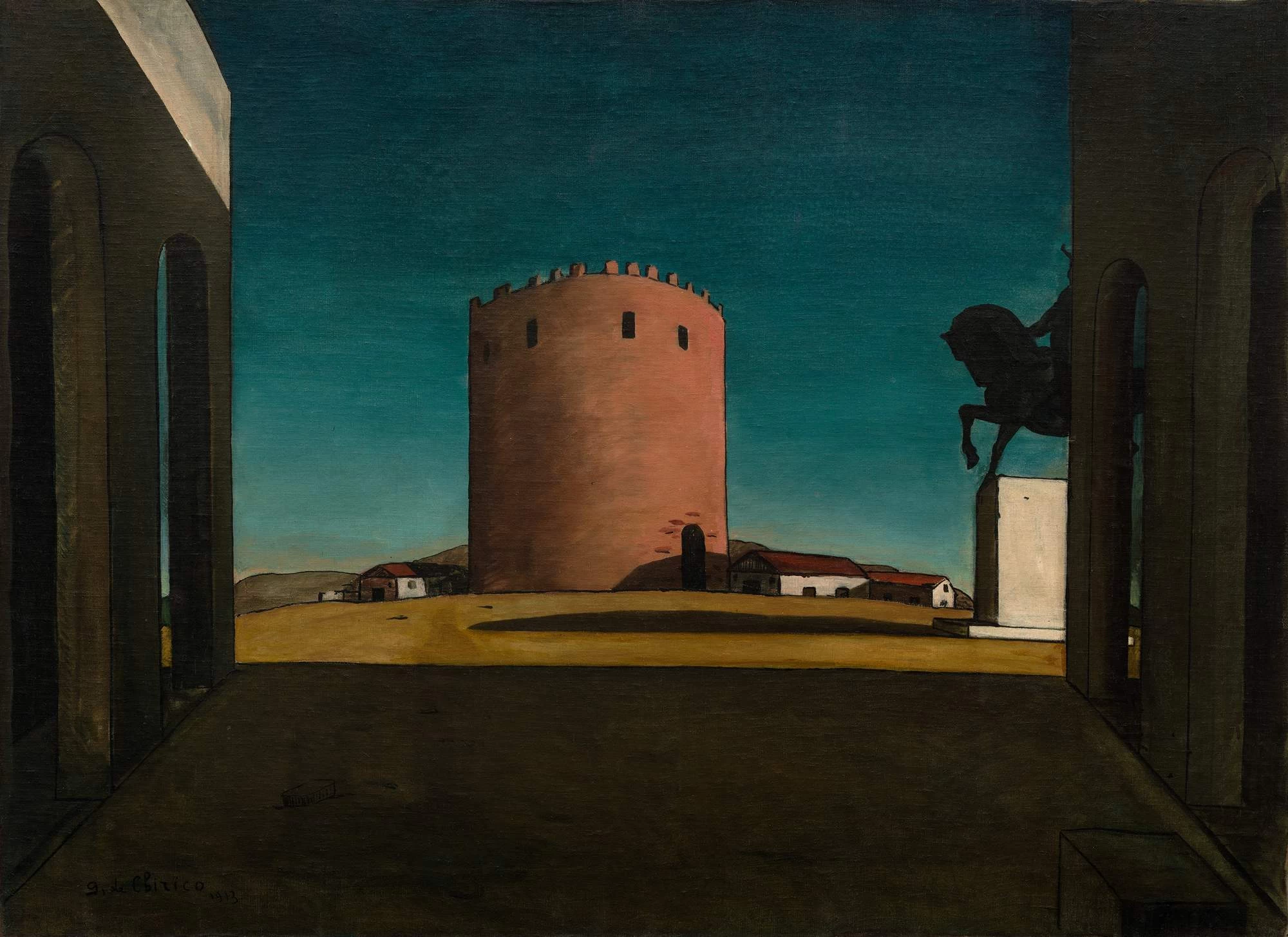 Giorgio De Chirico - La torre rossa, Palazzo Venier dei Leoni, Venezia